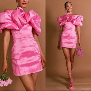 Show Me Your MuMu Major Drama Mini Dress Pink MSRP $278